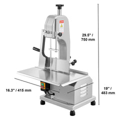 650W Commercial Electric Meat Bandsaw Stainless Steel Bone Sawing Machine