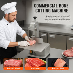 650W Commercial Electric Meat Bandsaw Stainless Steel Bone Sawing Machine