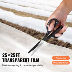 Greenhouse Plastic Sheeting 7.6 x 7.6 m, 6 Mil Thickness Clear Greenhouse Film, Polyethylene Film 4 Year UV Resistant, for Gardening, Farming, Agriculture, Garden