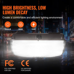 4 PCS LED Canopy Light 150W 16500LM 5000K Daylight Outdoor Canopy Lighting