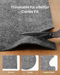 Rug Pad 3.05 x 4.27 m, Non-slip Carpet Area Pad, Rug Mat Padding with Dual Surface Felt Cushion & Rubber Gripper, Hardwood Floor Protection for All Floors, Finishes, Keeps Carpets in Place