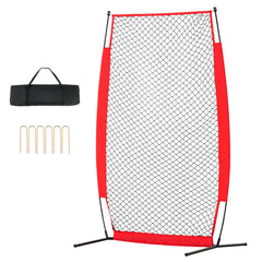 I Screen Baseball for Batting Cage, 7x4 ft Baseball & Softball Safety Screen, Body Protector Portable Batting Screen with Carry Bag & Ground Stakes, Baseball Pitching Net for Pitchers Protection