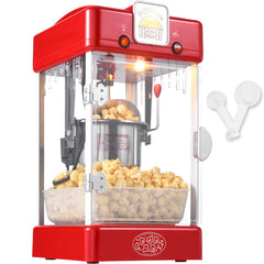 Popcorn Popper Machine Tabletop Popcorn Maker 300W 2.5 Oz Red