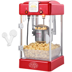 Popcorn Popper Machine Tabletop Popcorn Maker 300W 2.5 Oz Red