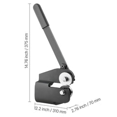 Sheet Metal Shear, Throatless Rotary Hand Shear, 16 Gauge Mild Steel Sheet Cutter with 1.5 mm Capacity, with Solid Construction, Mounting Type, for Cutting Steel, Copper, Rebar, and Aluminum