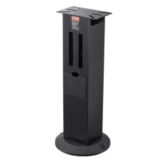 Bench Grinder Stand, Heavy-Duty Grinder and Vise Floor Pedestal with 28 x 17 cm Mounting Plate, Grinding Wheel Storage Compartments & Cast Iron Base, Compatible with Most Bench Grinders