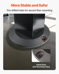 Bench Grinder Stand, Heavy-Duty Grinder and Vise Floor Pedestal with 28 x 17 cm Mounting Plate, Grinding Wheel Storage Compartments & Cast Iron Base, Compatible with Most Bench Grinders