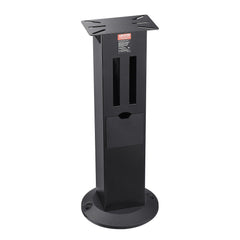 Bench Grinder Stand, Heavy-Duty Grinder and Vise Floor Pedestal with 28 x 17 cm Mounting Plate, Grinding Wheel Storage Compartments & Cast Iron Base, Compatible with Most Bench Grinders