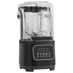 Professional Blender with Shield, Commercial Countertop Blenders, 2L Jar Blender Combo, Stainless Steel 9 Speed & 5 Functions Blender, for Shakes, Smoothies, Peree, and Crush Ice, Black