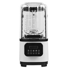 Professional Blender with Shield, Commercial Countertop Blenders, 2L Jar Blender Combo, Stainless Steel 9 Speed & 5 Functions Blender, for Shakes, Smoothies, Peree, and Crush Ice, White