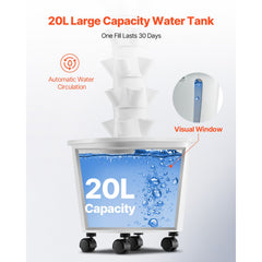 Hydroponic Growing System, 30 Pods Vertical 6 Tiers Hydroponic Tower, Home Hydronic Garden with Water Pump & Timer, Water Circulation Plants Germination Kit for Indoor Herbs Fruits & Vegetables