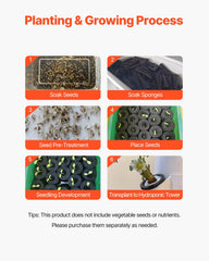 Hydroponic Growing System, 50 Pods Vertical 10 Tiers Hydroponic Tower, Rolling Hydronic Garden with Water Pump & Wheels, Indoor Plants Germination Kit for Herbs Fruits & Vegetables