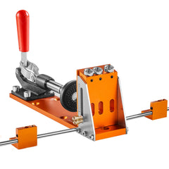 Pocket Hole Jig Kit, 34 Pcs Pocket Hole Jig System with C-clamp, Fixture, Step Drills, Wrenches, Drill Stop Rings, Square Drive Bits, Toolbox, for DIY Carpentry Projects, Adjustable