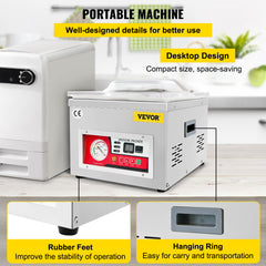 Chamber Vacuum Sealer Vacuum Packaging Machine 6.5 cbm/h Pump Rate 220V