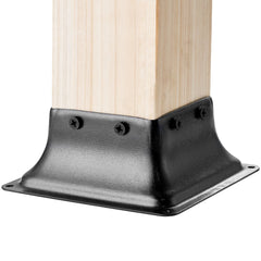 101.6x101.6mm Post Base 10Pcs, Internal 91x91mm Heavy Duty Powder-Coated Steel Post Bracket Fit for Standard Wood Post Anchor, Decking Post Base for Deck Porch Handrail Railing Support