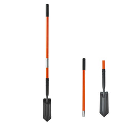 Trench Shovel, 10.4 cm Blade Heavy-Duty Trenching Shovel, Narrow Spade Trench Digger with Fiberglass Handle and Non-Slip Grip, for Gardening, Digging Holes, Trenching, and Planting, 142.5 cm