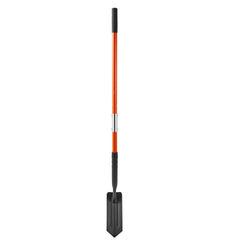 Trench Shovel, 10.4 cm Blade Heavy-Duty Trenching Shovel, Narrow Spade Trench Digger with Fiberglass Handle and Non-Slip Grip, for Gardening, Digging Holes, Trenching, and Planting, 142.5 cm