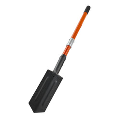 Trench Shovel, 10.4 cm Blade Heavy-Duty Trenching Shovel, Narrow Spade Trench Digger with Fiberglass Handle and Non-Slip Grip, for Gardening, Digging Holes, Trenching, and Planting, 142.5 cm