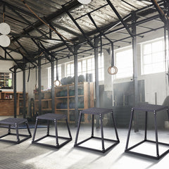 Plyometric Jump Boxes, 12/18/24/30 Inch Plyo Box, Platform and Jumping Agility Box, Anti-Slip Fitness Exercise Step Up Box Set for Home Gym Training, Conditioning Strength Training, Black