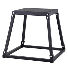 Plyometric Jump Box, 18 Inch Plyo Box, Steel Plyometric Platform and Jumping Agility Box, Anti-Slip Fitness Exercise Step Up Box for Home Gym Training, Conditioning Strength Training, Black