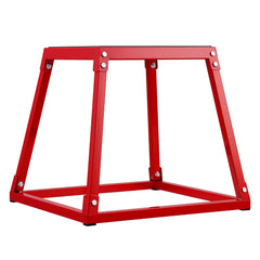 Plyometric Jump Box, 18 Inch Plyo Box, Steel Plyometric Platform and Jumping Agility Box, Anti-Slip Fitness Exercise Step Up Box for Home Gym Training, Conditioning Strength Training, Red