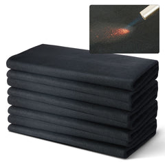 Carbon Felt Welding Blanket 4 Pack, 37" x 36" Flame Retardant Welding Blanket, Up To 1800°F Heat Resistant Blanket Set, Cuttable Carbon Fiber Fire Retardant Insulation Welding Mat Pad