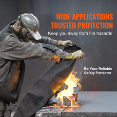 Carbon Felt Welding Blanket 4 Pack, 37" x 36" Flame Retardant Welding Blanket, Up To 1800°F Heat Resistant Blanket Set, Cuttable Carbon Fiber Fire Retardant Insulation Welding Mat Pad