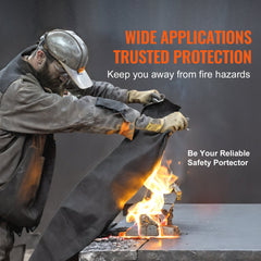 Carbon Felt Welding Blanket 4 Pack, 37" x 36" Flame Retardant Welding Blanket, Up To 1800°F Heat Resistant Blanket Set, Cuttable Carbon Fiber Fire Retardant Insulation Welding Mat Pad