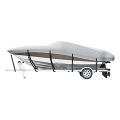 Boat Cover 600D Waterproof 17-19 ft Boat Cover V-Hull Tri-Hull Runabout