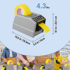 Automatic Tape Dispenser, Self-Adhesive Electric Tape Cutter, 25 W Packaging Machine, Tape Cutter, 6-60 mm Tape Width, Electric Tape Cutter Packaging Machine
