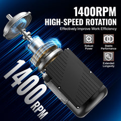 0.75KW Electric Motor 1400 rpm, AC 220~240V 5.45A, 80, B3 Frame, Air Compressor Motor Single Phase, 19mm Keyed Shaft, CW/CCW Rotation for Agricultural Machinery and General Equipment