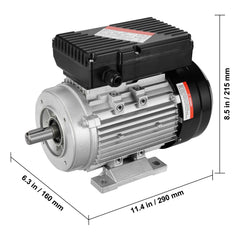0.75KW Electric Motor 1400 rpm, AC 220~240V 5.45A, 80, B34 Frame, Air Compressor Motor Single Phase, 19mm Keyed Shaft, CW/CCW Rotation for Agricultural Machinery and General Equipment