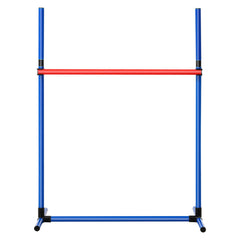 Dog Agility Training Equipment, 4 PCS Set with Adjustable High Hurdles,6 Weave Poles,Jump Ring,Square Pause Box,Whistle,Foldable Bowl, Puppy Obstacle Course Kit for Backyard, Indoor, Outdoor