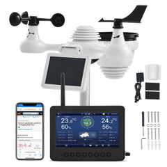 7-in-1 Wi-Fi Weather Station 177.8 mm TFT Display Wireless Outdoor Sensor