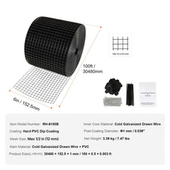 6in x 100ft Solar Panel Bird Guard Critter Guard Roll Kit 100pcs Fasteners