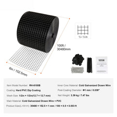 6in x 100ft Solar Panel Bird Guard Critter Guard Roll Kit 100pcs Fasteners