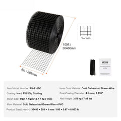 8in x 100ft Solar Panel Bird Guard Critter Guard Roll Kit 50pcs Tire Wires