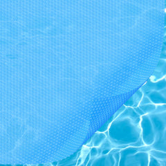Solar Pool Cover, 24 x 12 ft Rectangle Solar Blanket for Pools, Inground Above Ground Swimming Pool Solar Cover, 8 mil Solar Covers Blue