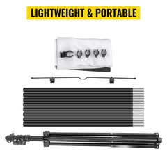 Tripod Projector Screen with Stand 70 inch 16:9 4K HD Projection Screen Stand Wrinkle-Free Height Adjustable Portable Screen for Projector Indoor & Outdoor for Movie, Home Cinema, Gaming, Office