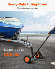 Trailer Dolly, 1000lbs Tongue Weight Capacity, Carbon Steel Trailer Mover with 2 inch Ball, 14 inch Pneumatic Tires, Portable Tow Dolly for Moving RV Trailer