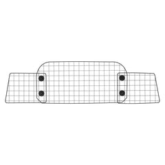 Dog Car Barrier, 96.5-168.5cm Adjustable Car Divider for Trunk Cargo Area, Universal-Fit Back Seat Heavy-Duty Wire Mesh Dogs Separator Guard Net, Vehicle Pet Barrier for Sedans, Trucks and SUVs