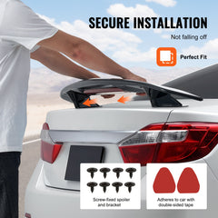 Universal Rear Spoiler 46.3'' GT Style Trunk Wing for Sedans and Coupes