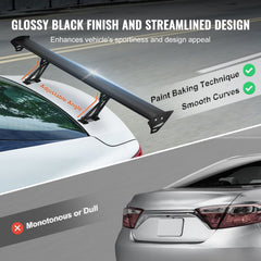 Universal Rear Spoiler GT Style Adjustable Trunk Wing Car Racing 43.3''