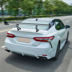 GT Wing Car Spoiler, 53.1 inch Universal Spoiler with Double Deck, Adjustable Lightweight Aluminum, Car Rear Spoiler Wing, Racing Spoiler BGW/JDM Drift Black