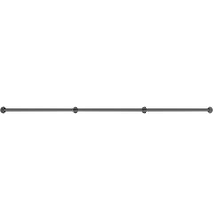 Pipe Stair Handrail, 11FT Staircase Handrail, 440LBS Load Capacity Carbon Steel Pipe Handrail, Industrial Pipe Handrail with Wall Mount Support, Round Corner Wall Handrailing for Indoor, Outdoor