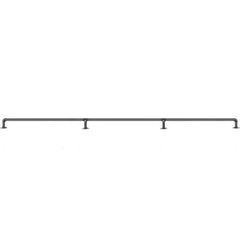Pipe Stair Handrail, 11FT Staircase Handrail, 440LBS Load Capacity Carbon Steel Pipe Handrail, Industrial Pipe Handrail with Wall Mount Support, Round Corner Wall Handrailing for Indoor, Outdoor