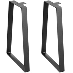 406.4MM Trapezoid Steel Table Legs, Replacement Furniture Legs Set of 2 for DIY Coffee Tables, Modern Desks, Bench, Night Stands, Sofa, Max Load 181.4KG Heavy Duty, Quick Instalation Legs Black