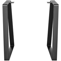 406.4MM Trapezoid Steel Table Legs, Replacement Furniture Legs Set of 2 for DIY Coffee Tables, Modern Desks, Bench, Night Stands, Sofa, Max Load 181.4KG Heavy Duty, Quick Instalation Legs Black