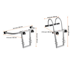 Ladder Stabilizer, 2 in 1 Extension Wall Ladder Standoff Hook, Roof Ridge Ladder Accessories Both Horizontally and Vertically, Heavy-duty Steel Rubber Grip T-Bar, Quick Access to Steep Roofs