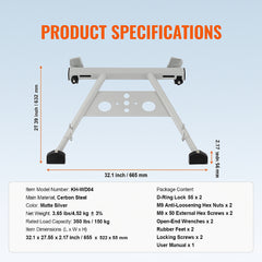 Ladder Stabilizer, Adjustable Feet Extension Ladder Standoff, Heavy Duty Wall Ladder Accessories for Roof Gutter, Easy to Use & Wide Adaptability & Anti-slip Rubber Feet, 330 lbs Weight Rating